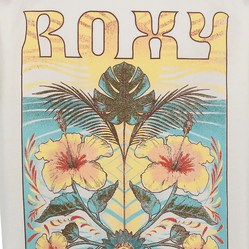 Roxy Big Kid Girls Crew Neck Short Sleeve Oversized Graphic T-Shirt