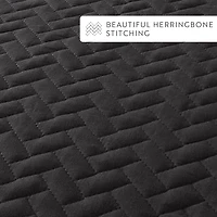 Casual Comfort Premium Ultra Soft Herringbone Pattern Quilted Coverlet Set