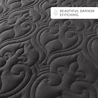Casual Comfort Premium Ultra Soft Damask Pattern Quilted Coverlet Set