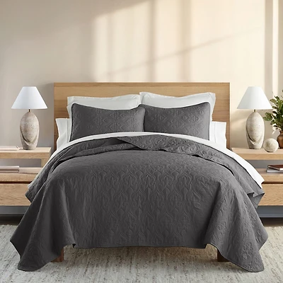 Casual Comfort Premium Ultra Soft Damask Pattern Quilted Coverlet Set