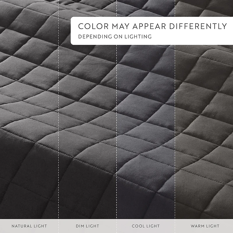 Casual Comfort Premium Ultra Soft Square Pattern Quilted Coverlet Set