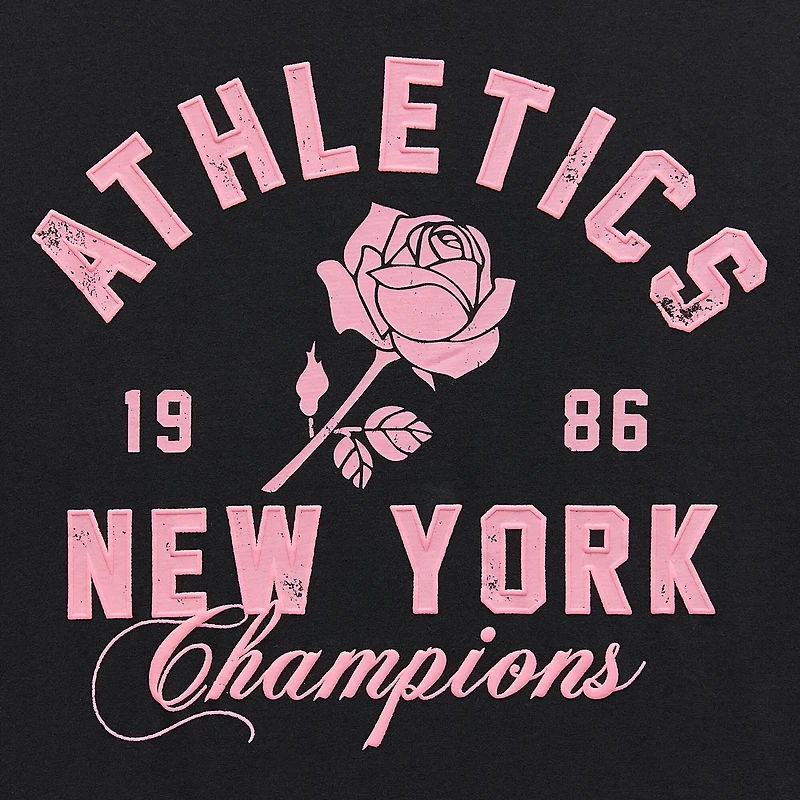 New World York Athletics Boyfriend Tee Womens Juniors Crew Neck Short Sleeve Loose Fit Graphic T-Shirt