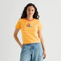 Womens Juniors Crew Neck Sleeveless Fitted Moana Graphic T-Shirt