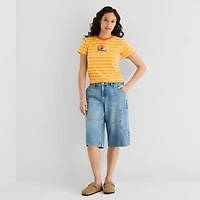 Womens Juniors Crew Neck Sleeveless Fitted Moana Graphic T-Shirt