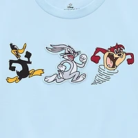 Looney Toons Baby Tee Womens Juniors Crew Neck Short Sleeve Fitted Tunes Graphic T-Shirt