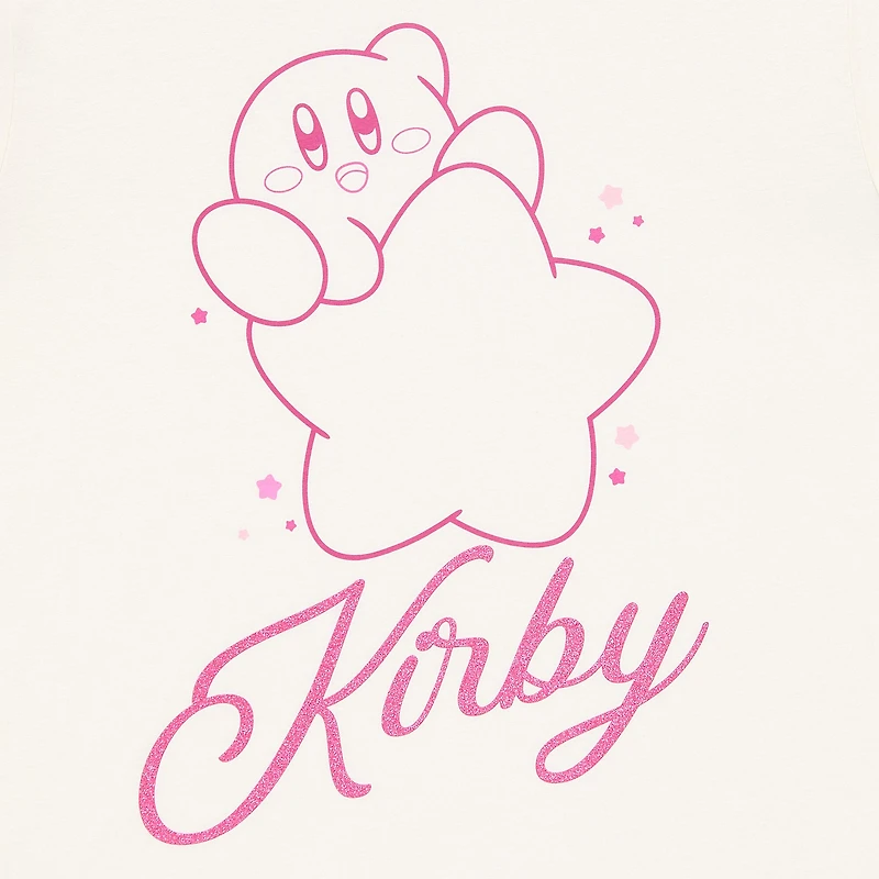 Kirby Boyfriend Tee Womens Juniors Crew Neck Short Sleeve Loose Fit Graphic T-Shirt