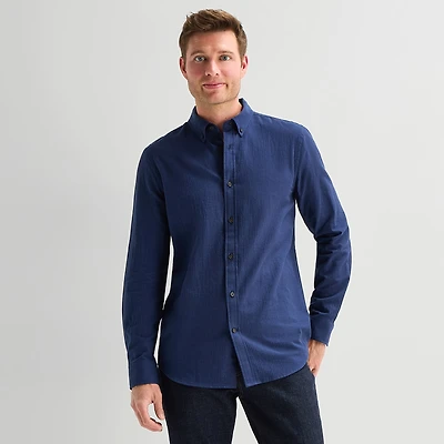 St. John's Bay Mens Long Sleeve Classic Fit Button-Down Shirt