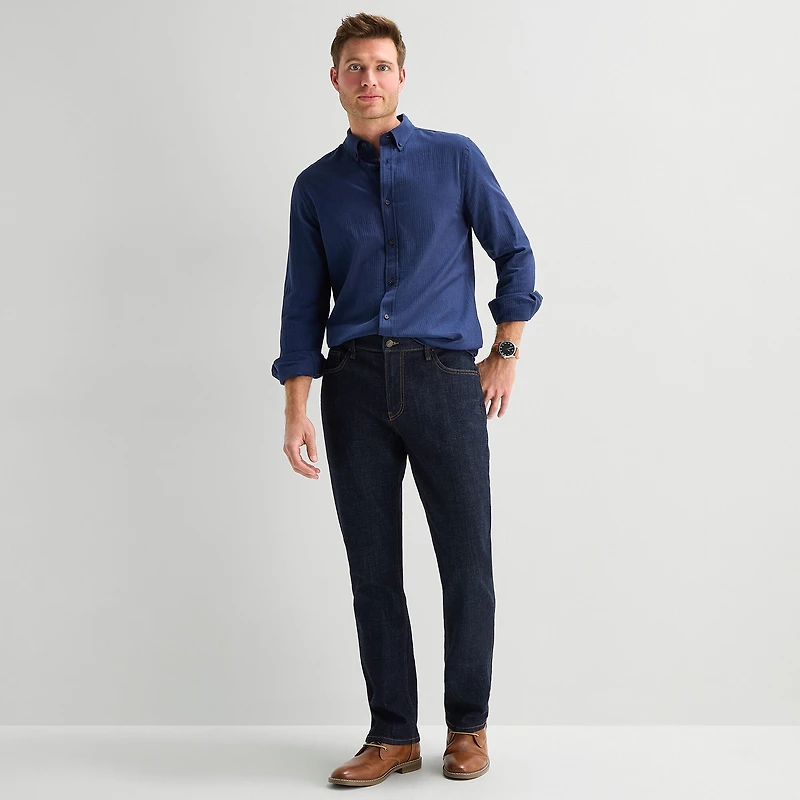 St. John's Bay Mens Long Sleeve Classic Fit Button-Down Shirt