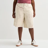 Arizona Womens 15" Low Rise Juniors Plus Denim Short