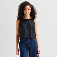 a.n.a Womens Round Neck Sleeveless Blouse