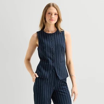 a.n.a Womens Round Neck Sleeveless Vest