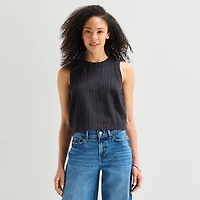 a.n.a Womens Crew Neck Sleeveless Shell