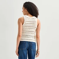 a.n.a Womens Crew Neck Sleeveless Pullover Sweater