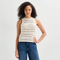 a.n.a Womens Crew Neck Sleeveless Pullover Sweater
