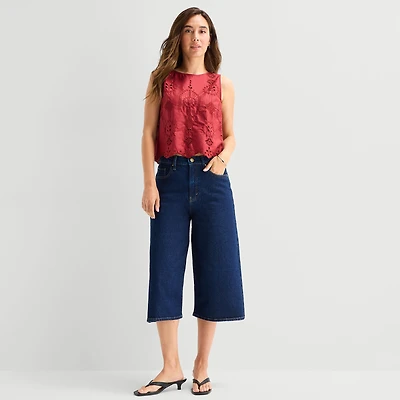 a.n.a Womens Denim Culotte Jean