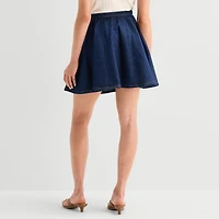 a.n.a Womens Mid Rise Denim Skirt
