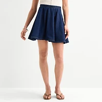 a.n.a Womens Mid Rise Denim Skirt