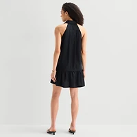 a.n.a Womens Sleeveless Striped A-Line Dress