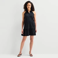 a.n.a Womens Sleeveless Striped A-Line Dress