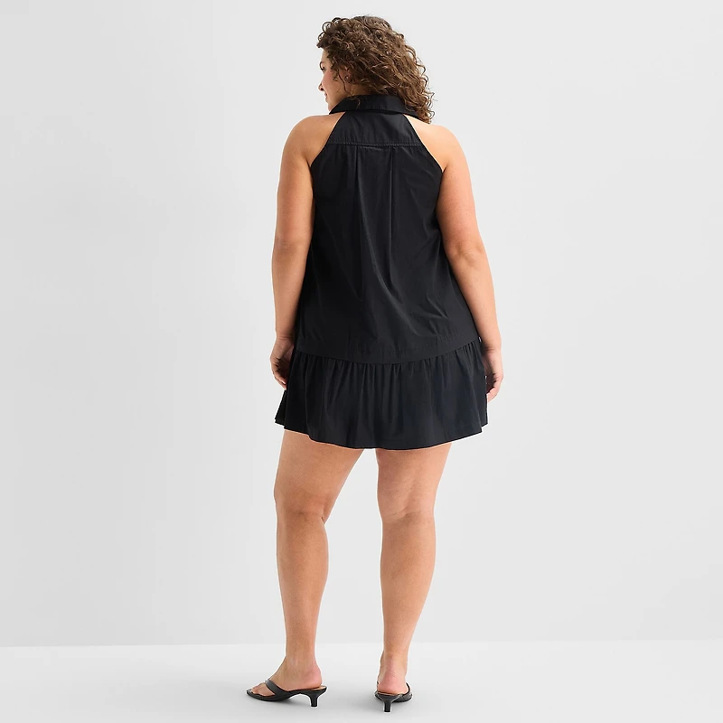 a.n.a Womens Plus Sleeveless A-Line Dress