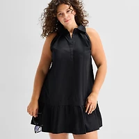 a.n.a Womens Plus Sleeveless A-Line Dress
