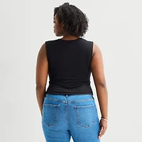 a.n.a Womens Plus Square Neck Sleeveless Tank Top