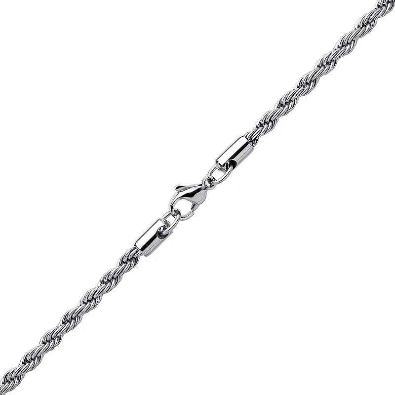 Mens 4mm Stainless Steel Rope Chain