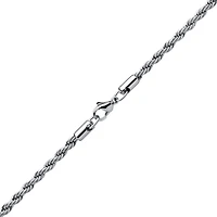 Mens 4mm Stainless Steel Rope Chain