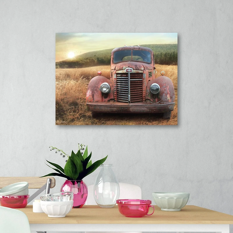 Courtside Market Old Truck Canvas Art