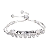 Disney Classics Womens Crystal Mickey Mouse Bolo Bracelet
