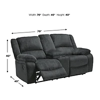 Signature Design by Ashley® Dryden Pad-Arm Reclining Loveseat