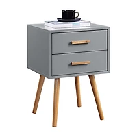 Convenience Concepts Oslo Living Room Collection Storage 2-Drawer End Table