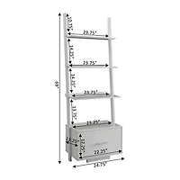 Convenience Concepts American Office And Library Collection 4-Shelf Bookcase