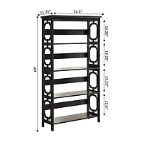 Convenience Concepts Omega Office + Library Collection 5-Shelf Bookcase
