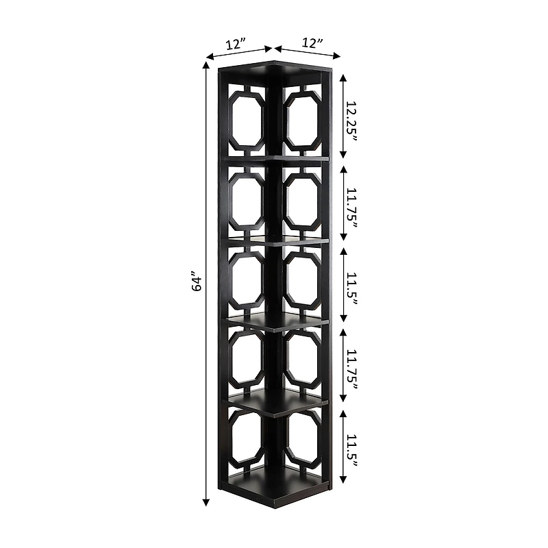 Convenience Concepts Omega Office And Library Collection 5-Shelf Bookcase