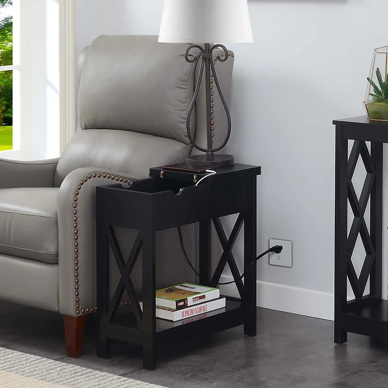 Convenience Concepts Oxford Living Room Collection Storage Console Table