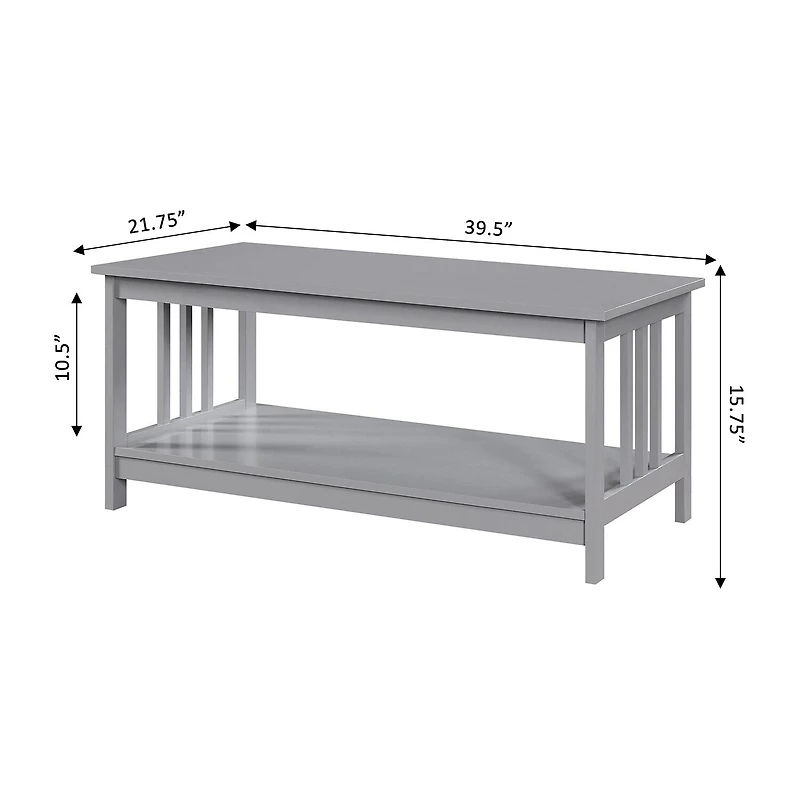 Convenience Concepts Mission Living Room Collection Coffee Table