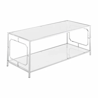 Convenience Concepts Omega Living Room Collection Glass Coffee Table