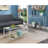 Convenience Concepts Omega Living Room Collection Glass Coffee Table