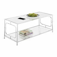 Convenience Concepts Omega Living Room Collection Glass Coffee Table
