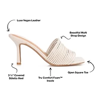 Journee Collection Calliope Womens Round Open Toe Stiletto Heel Pumps