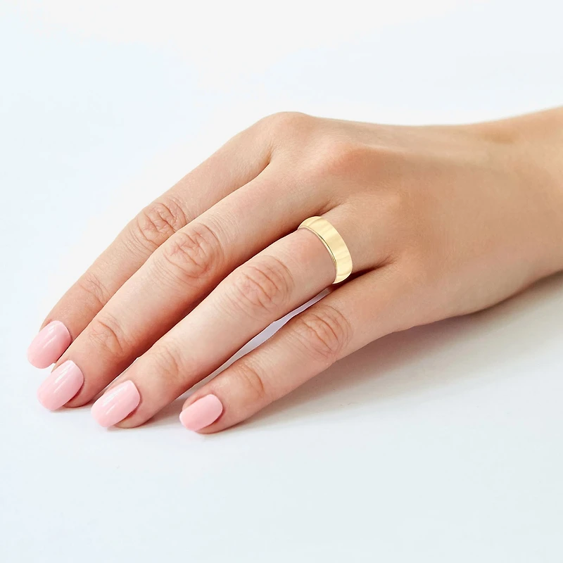 Unisex Adult 6MM 14K Gold Wedding Band