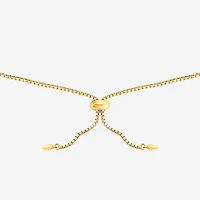 Girls Cubic Zirconia 14K Gold Over Silver Hello Kitty Bolo Bracelet