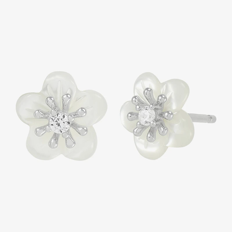 Diamonart Womens Cubic Zirconia Sterling Silver Heart 3 Pair Earring Set