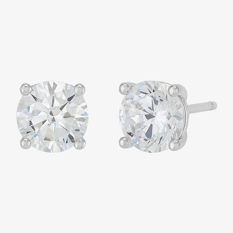 Diamonart Womens Cubic Zirconia Sterling Silver Heart 3 Pair Earring Set