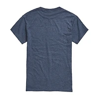 Mens  Short Sleeve American Flag Guitar Graphic T-Shirt