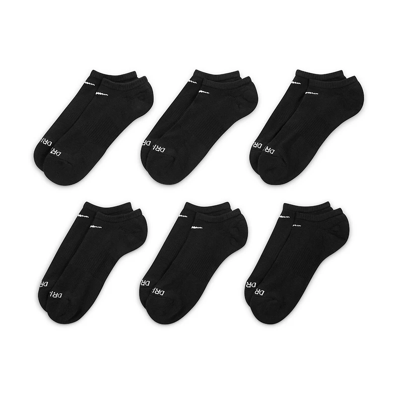 Nike Everyday Plus Cushioned Unisex Adult Multi-Pack 6 Pair No Show Socks
