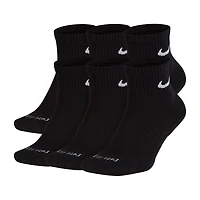 Nike Everyday Plus Cushioned Unisex Adult Breathable Multi-Pack 6 Pair Quarter Ankle Socks