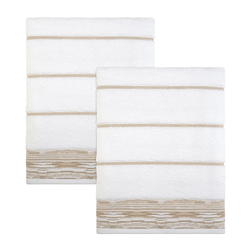 Nicole Miller Sydney 2-pc. Geo Linear Bath Towel