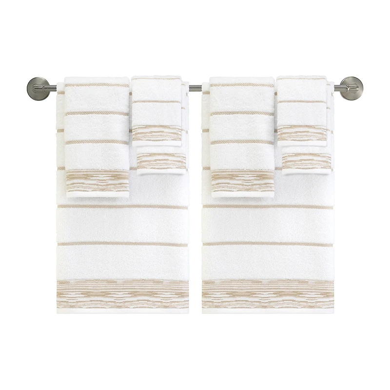 Nicole Miller Sydney 2-pc. Geo Linear Bath Towel
